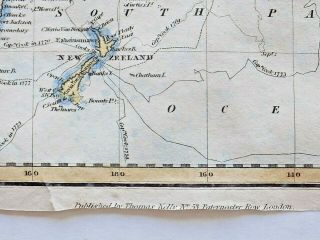 1830? Pacific Ocean Antique Map Kelly Findlay Holland Australia Cook SCARCE 10