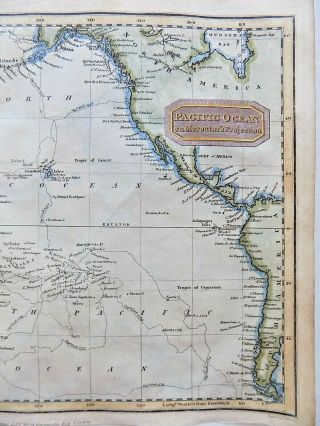 1830? Pacific Ocean Antique Map Kelly Findlay Holland Australia Cook SCARCE 3