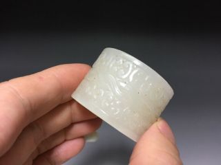 Chinese Antique 18th Century Jade Carving of Ring 4