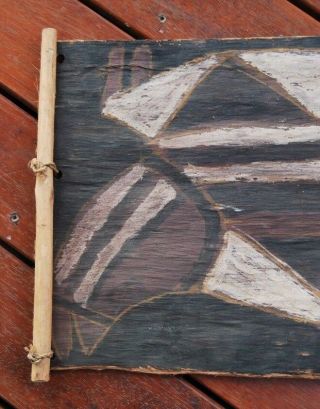 Early Aboriginal Bark Painting of a Barramundi fish Arnhemland Australia 1950 ' s 2