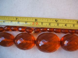 Huge Size Old Art Deco Amber Bead Necklace - Large Size - 74 grams 5