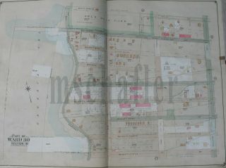 Orig 1905 Brooklyn York Ny Map Atlas E.  Belcher Hyde Bayridge Plate 13