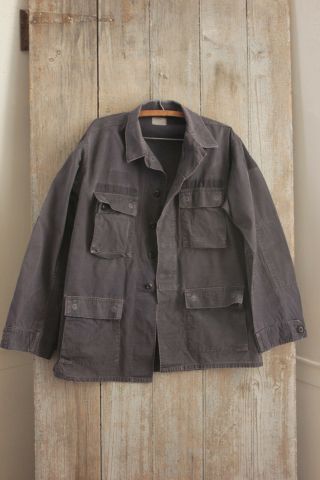 Jacket Vintage French work wear coat heavy dark blue or black w/ pockets 1930 - 50 5