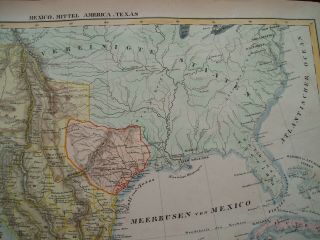 1842 Flemming Map Republic of Texas United States Southwest Very Rare 2