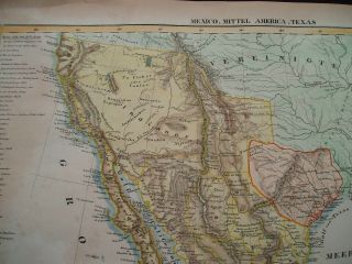1842 Flemming Map Republic of Texas United States Southwest Very Rare 3
