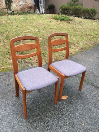 Mid Century Danish Modern Dining Chairs Set 4 Skovby Dyrlund Teak Denmark Eames