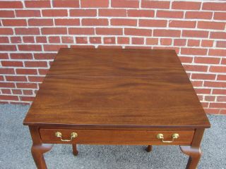 QUEEN ANNE MAHOGANY GAME CARD TABLE CONSOLE 5