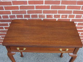 QUEEN ANNE MAHOGANY GAME CARD TABLE CONSOLE 6