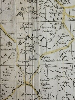 POLAND c.  1750 by JOHN SENEX 18e CENTURY VERY LARGE ANTIQUE ENGRAVED MAP 4