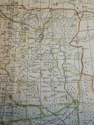 POLAND c.  1750 by JOHN SENEX 18e CENTURY VERY LARGE ANTIQUE ENGRAVED MAP 9