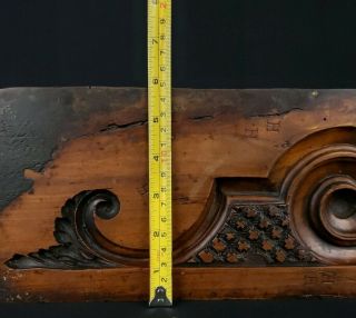 ANTIQUE ARCHITECTURAL FURNITURE CARVED WOOD MOLD MASTER CARVER SIGNED HH FEDERAL 10