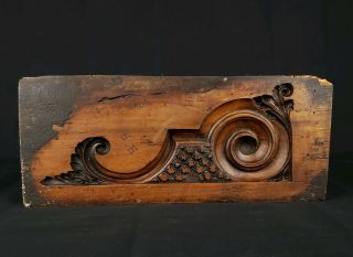 ANTIQUE ARCHITECTURAL FURNITURE CARVED WOOD MOLD MASTER CARVER SIGNED HH FEDERAL 2