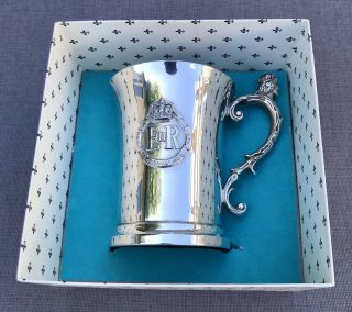 LOVELY BOXED SOLID SILVER TANKARD,  BIRM 1978 294.  8g / 9.  47toz 2