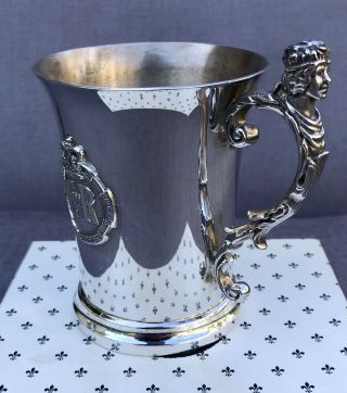 LOVELY BOXED SOLID SILVER TANKARD,  BIRM 1978 294.  8g / 9.  47toz 4