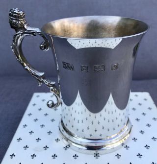 LOVELY BOXED SOLID SILVER TANKARD,  BIRM 1978 294.  8g / 9.  47toz 7