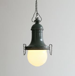 Very Rare Industrial Design Pendant Lamp,  Aeg,  Kandem,  Bauhaus Peter Behrens