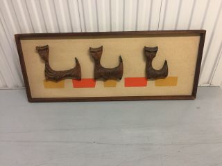 Witco Vintage Mid Century Modern 3d Cats Wall Art.