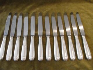 vintage french silverplate 12 dinner knives Christofle vendome pattern shells 2