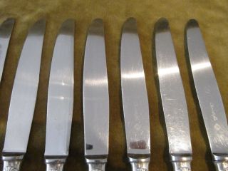 vintage french silverplate 12 dinner knives Christofle vendome pattern shells 6