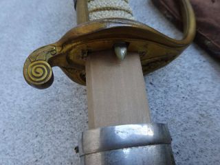 Japanese Imeperial Army Officer Saber Brass Sheath Wooden Sword F/S JPN Tracking 8