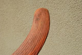 Central Australian Aboriginal hunting boomerang Applied ochre fluted decoration 2