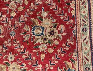 Distressed Antique Hand Knotted Oriental Persain Tabrez Wool Area Rug 10 x 7 FT 10