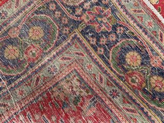 Distressed Antique Hand Knotted Oriental Persain Tabrez Wool Area Rug 10 x 7 FT 12