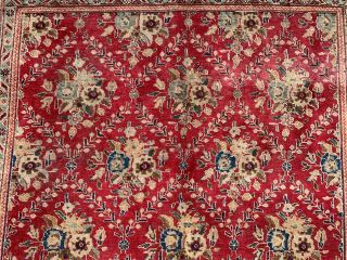 Distressed Antique Hand Knotted Oriental Persain Tabrez Wool Area Rug 10 x 7 FT 9