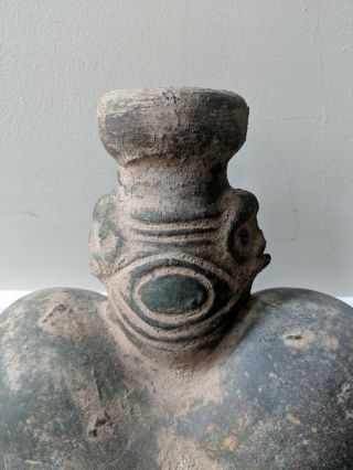 Taino Potiza Heart Shaped Vessel Pre Columbian Pottery Ceramic Vase Terracotta 2