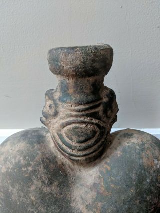 Taino Potiza Heart Shaped Vessel Pre Columbian Pottery Ceramic Vase Terracotta 5
