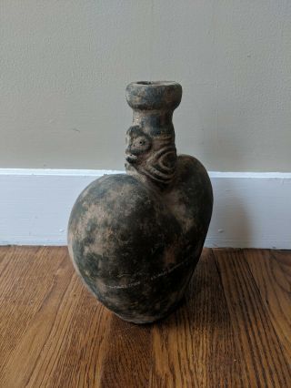 Taino Potiza Heart Shaped Vessel Pre Columbian Pottery Ceramic Vase Terracotta 7