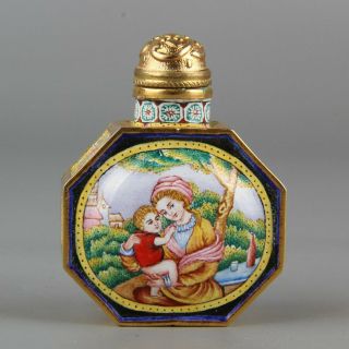 Chinese Exquisite Handmade Beauty Cloisonne Snuff Bottle