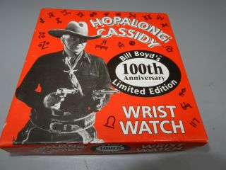Hopalong Cassidy 100th Anniversary Wrist Watch Ltd Ed Box With Kerchief