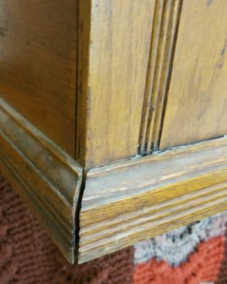 John J.  Clark Vintage Counter 2 - Drawer Spool Cabinet,  Brass Pulls 8