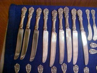 Francis I First 54 pc Flatware Set Reed & Barton Sterling Silver Service for 9 6