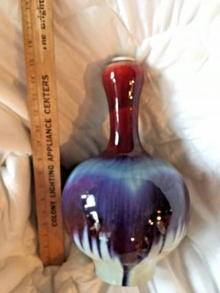 Antique Chinese Porcelain Vase Sang De Boeuf Flambe Glaze Oxblood Large 15 
