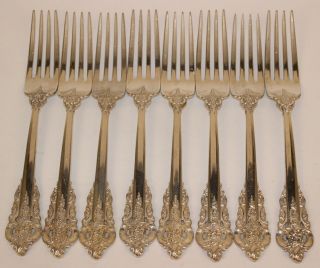 56 PC.  WALLACE GRAND BAROQUE STERLING SILVER FLATWARE SET SERVICE FOR 8 PLUS 4