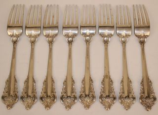 56 PC.  WALLACE GRAND BAROQUE STERLING SILVER FLATWARE SET SERVICE FOR 8 PLUS 5