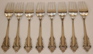 56 PC.  WALLACE GRAND BAROQUE STERLING SILVER FLATWARE SET SERVICE FOR 8 PLUS 7