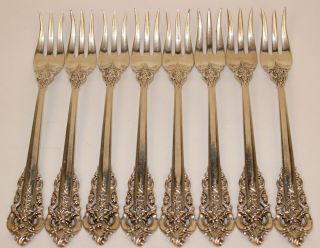 56 PC.  WALLACE GRAND BAROQUE STERLING SILVER FLATWARE SET SERVICE FOR 8 PLUS 8