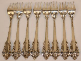 56 PC.  WALLACE GRAND BAROQUE STERLING SILVER FLATWARE SET SERVICE FOR 8 PLUS 9