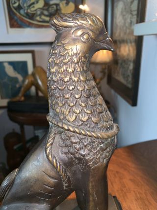 Eyptian Style Bronze Griffin Bookend (1) Metal