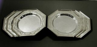Durgin Sterling Silver Plates (6) 1929 Hand Decorated 2