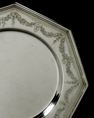 Durgin Sterling Silver Plates (6) 1929 Hand Decorated 6