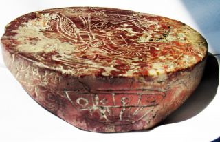 Ancient Pre - Columbian Ojuelos de Jalisco Stone Alien Disk Artifact 6