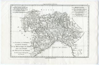 Antique Print - Italy - Duchy Of Milan - Parma - Piedmont - Savoy - Bonne - 1787