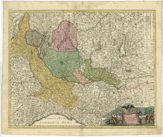 Antique Map - Italy - Duchy Of Milan - Lago Maggiore - Homann Heirs - C.  1735