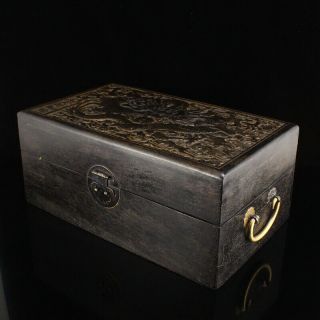 A Set Chinese Hetian Jade Lucky Dragon Seals w Zitan Wood Box 4