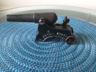 1890’s Cast Iron “swamp Angel” Blank Shooting Cannon By Ives & William Toy Co.