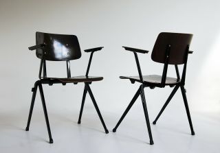 2x Galvanitas S17 vintage design chairs - Jean Prouvé,  Wim Rietveld 6